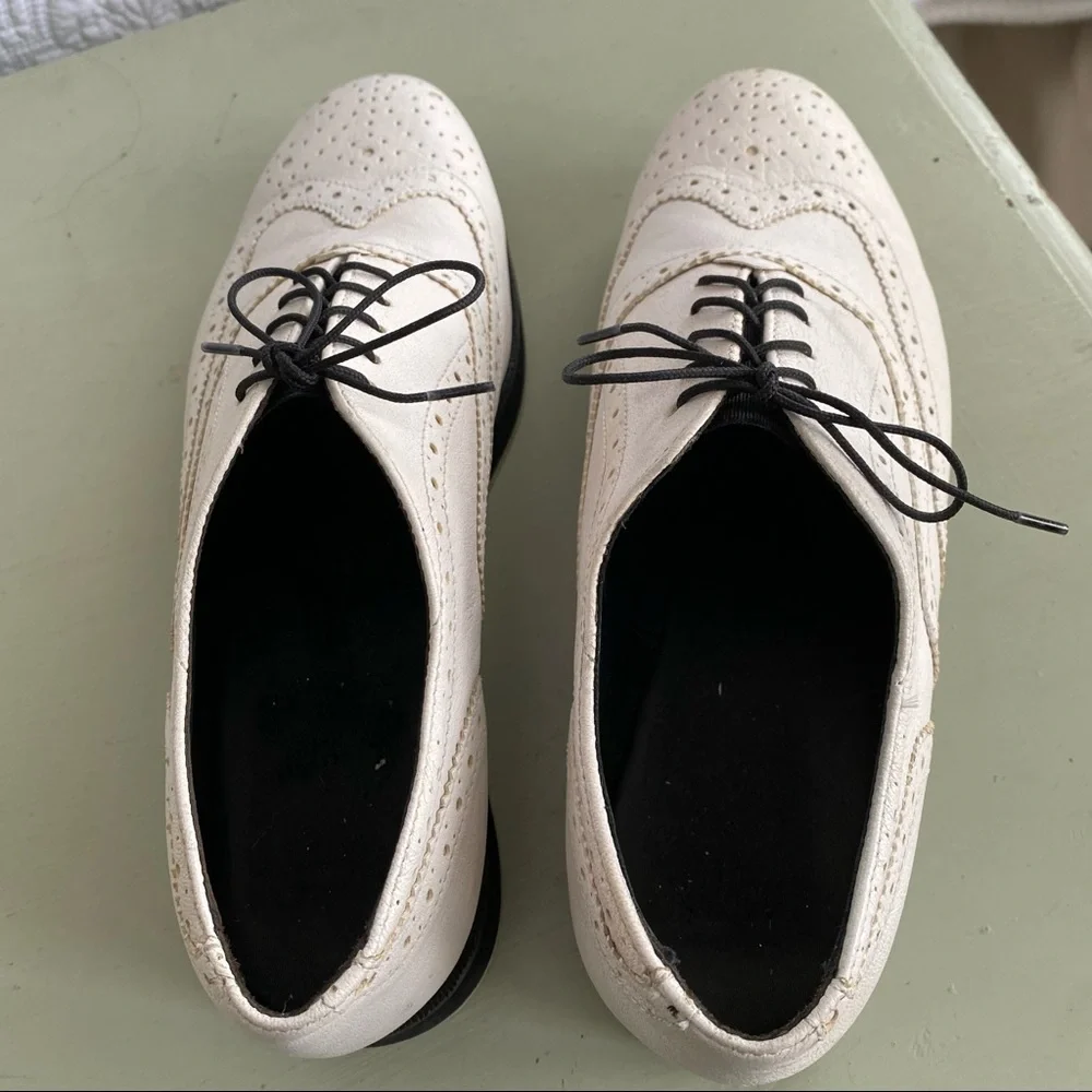 Rag & Bone Meli Brogues Slip On White Derby Leather Wingtip Oxford 9 - Picture 6 of 8